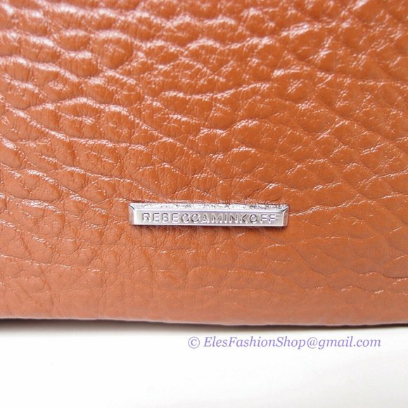 NWT Rebecca Minkoff Julian Large Leather Backpack Dark Luggage BROWN Authentic - Picture 8 of 12